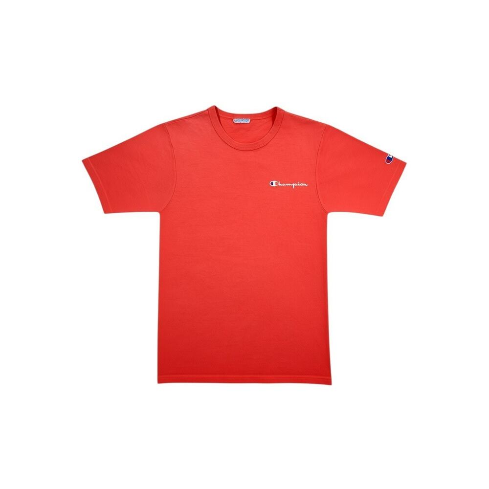 Vintage Champion Classic Script Patch Logo Orange Men's Size M